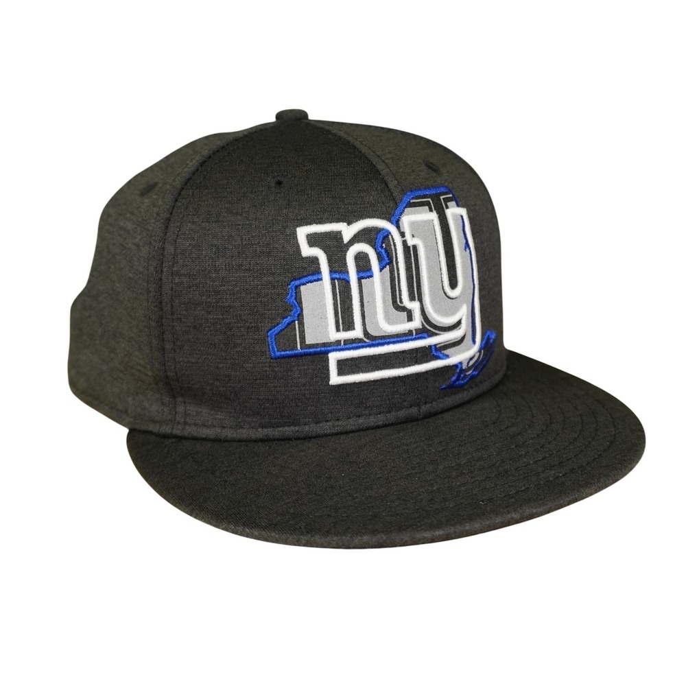 New York Giants New Era 59FIFTY Hat Mens 7 1/2 Gray Fitted NFL Flat Bill
